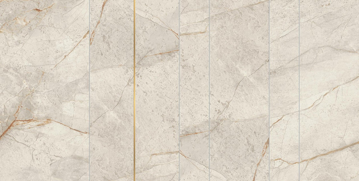 Carrelage effet Marbre Blanc Himalaya Ridge 118,2x59,5x0,9 cm Velours Sorvella - Mur intérieur