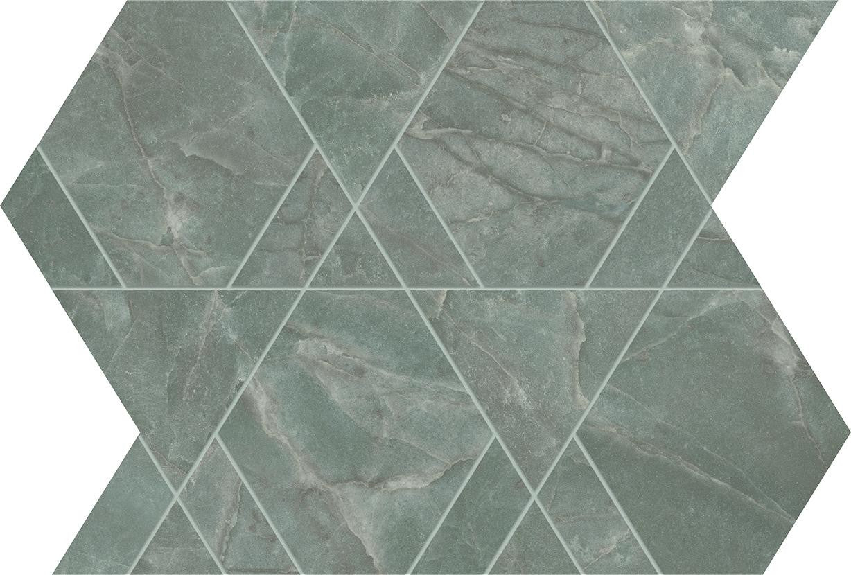 Mosaïque effet Marbre Laguna Triangle Mix 33,4x28,9x0,9 cm Brillant Sorvella - Mur intérieur