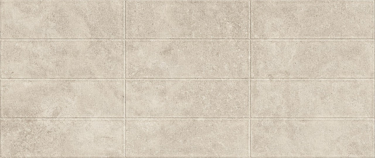 Carrelage effet Pierre 3D Calcaire Gris Brume Brick 120x50x1 cm Mat Rocalta - Mur intérieur