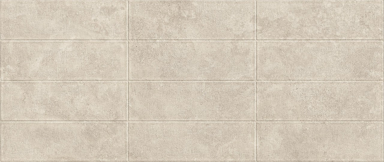 Carrelage effet Pierre 3D Calcaire Gris Brume Brick 120x50x1 cm Mat Rocalta - Mur intérieur
