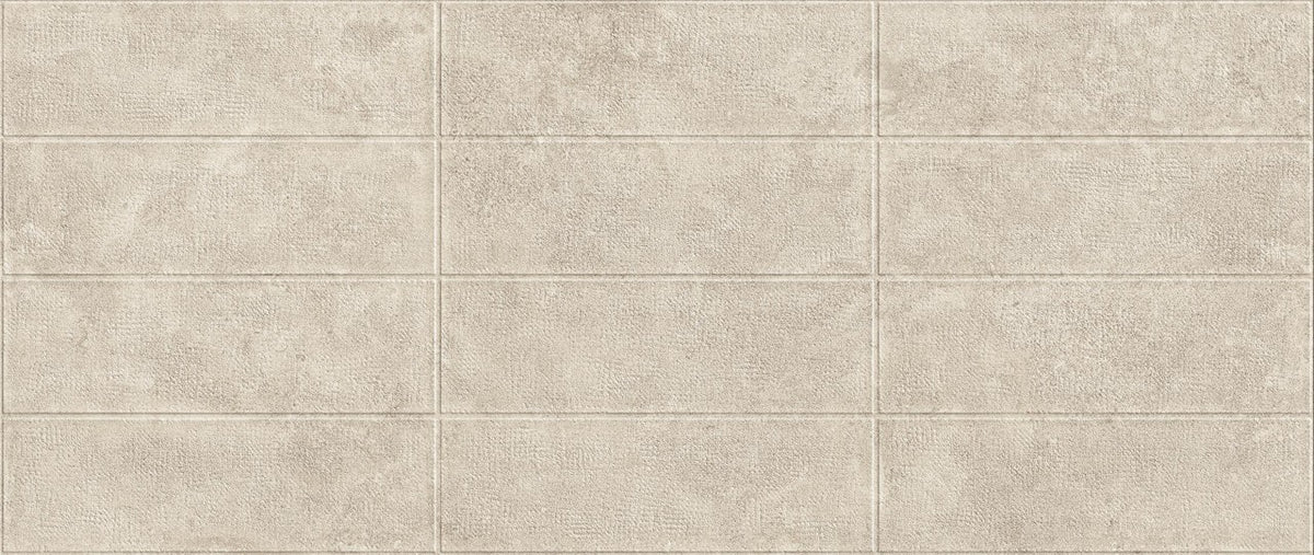 Carrelage effet Pierre 3D Calcaire Gris Brume Brick 120x50x1 cm Mat Rocalta - Mur intérieur