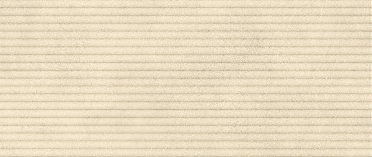 Carrelage effet Béton 3D Beige Coquille Lines 120x50x1 cm Mat Stavira - Mur intérieur