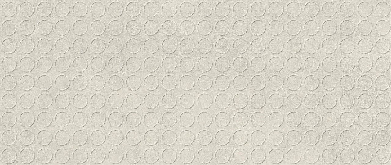 Carrelage effet Béton 3D Gris Perle Circles 120x50x1 cm Mat Stavira - Mur intérieur