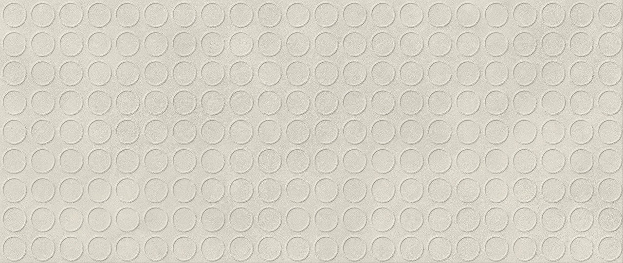Carrelage effet Béton 3D Gris Perle Circles 120x50x1 cm Mat Stavira - Mur intérieur