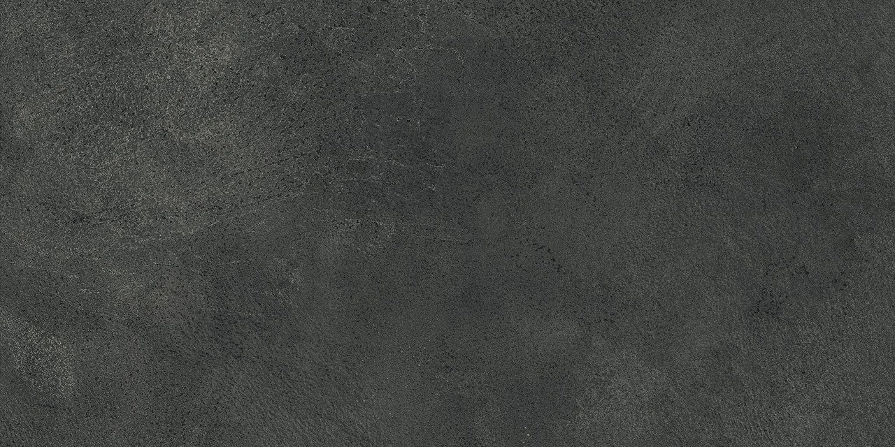 Carrelage effet Béton Gris Charbon 60x30x0,9 cm Mat Stavira - Sol et mur intérieur