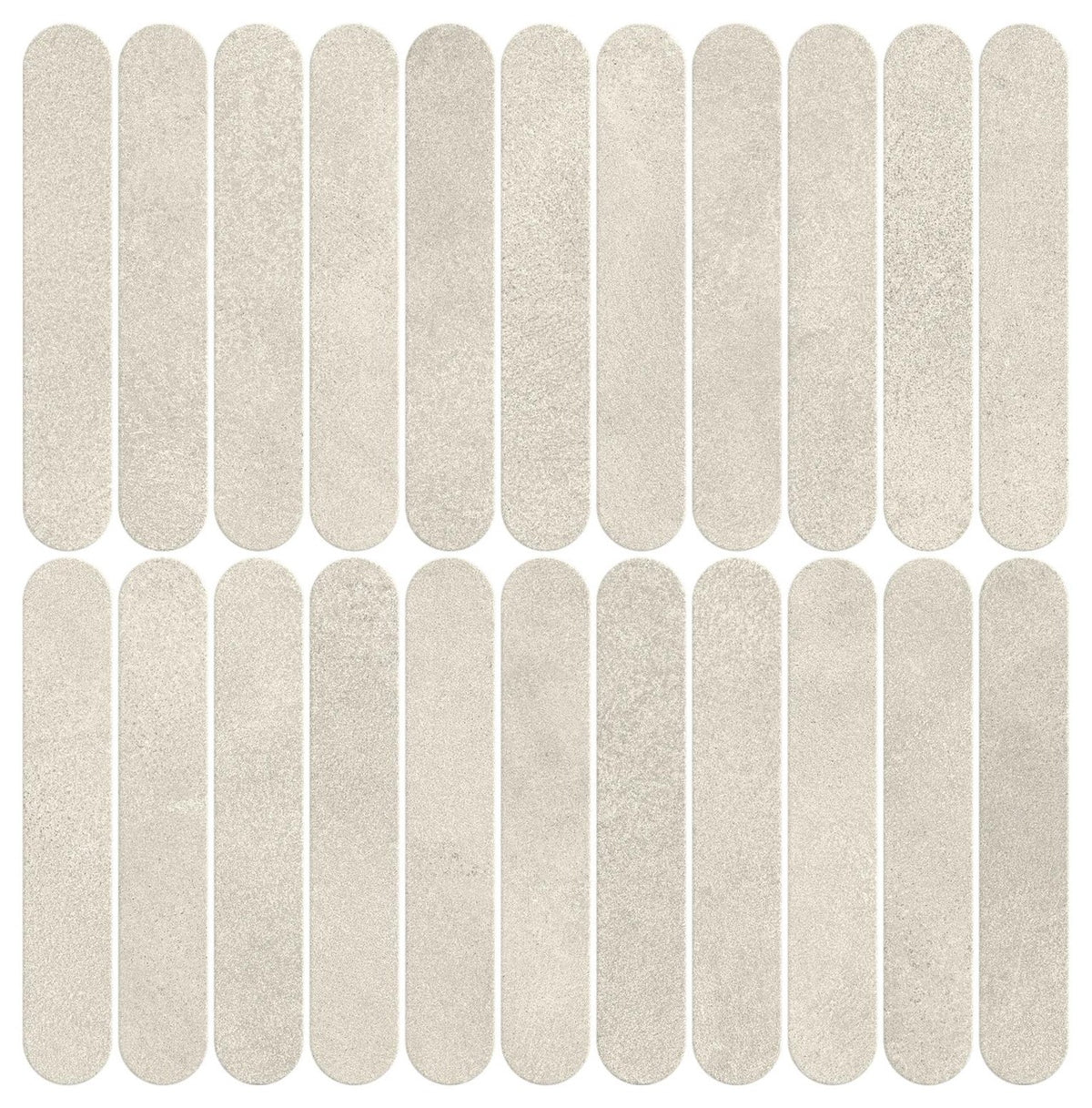Mosaïque effet Béton Gris Perle 18,8x3,2 cm Lungo 37,8x37x0,9 cm Mat Stavira - Mur intérieur