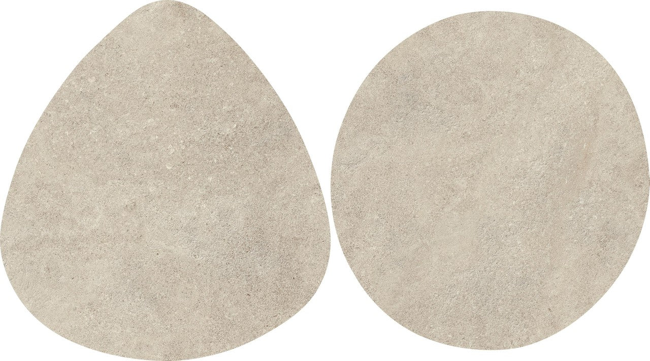 Carrelage effet Pierre Calcaire Gris Brume Galets XL 59,5x59,5x2 cm Rocalta - Sol extérieur