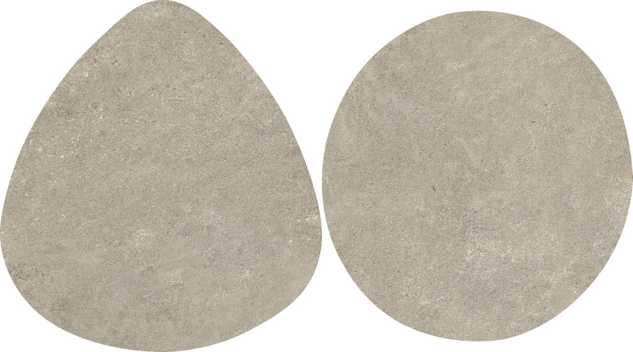 Carrelage effet Pierre Calcaire Gris Ombre Galets XL 59,5x59,5x2 cm Rocalta - Sol extérieur