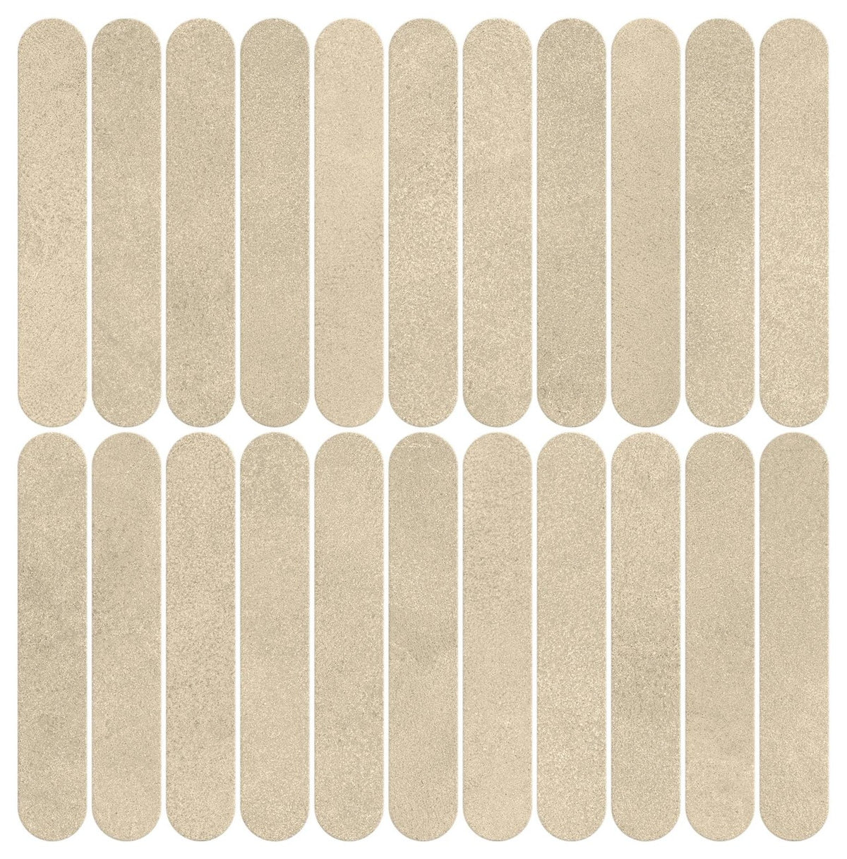Mosaïque effet Béton Gris Sable 18,8x3,2 cm Lungo 37,8x37x0,9 cm Mat Stavira - Mur intérieur