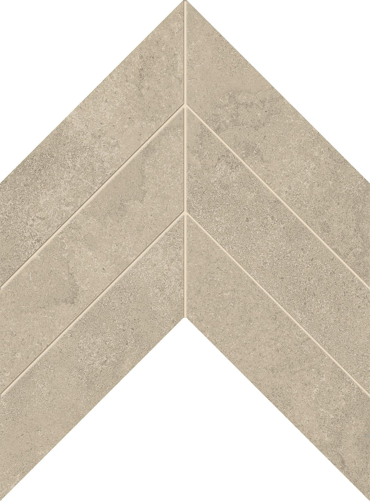 Mosaïque effet Pierre Calcaire Gris Galet Chevron Pointe de Hongrie 35,6x30,5x0,9 cm Mat Rocalta - Sol et mur intérieur