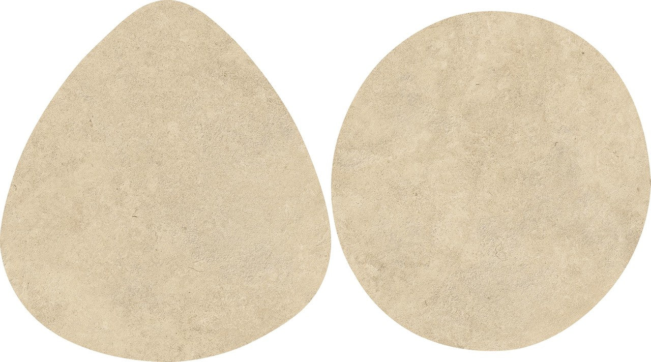 Carrelage effet Pierre Calcaire Beige Sable Galets XL 59,5x59,5x0,9 cm Rocalta - Sol extérieur