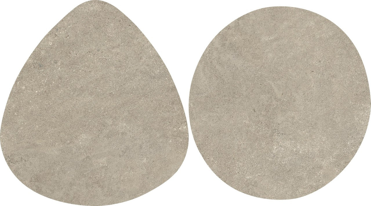Carrelage effet Pierre Calcaire Gris Ombre Galets XL 59,5x59,5x0,9 cm Rocalta - Sol extérieur