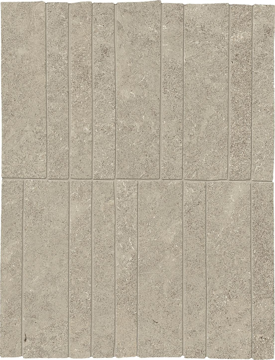 Mosaïque effet Pierre Calcaire Gris Ombre Stick 30x19,5x0,9 cm Mat Rocalta - Sol et mur intérieur