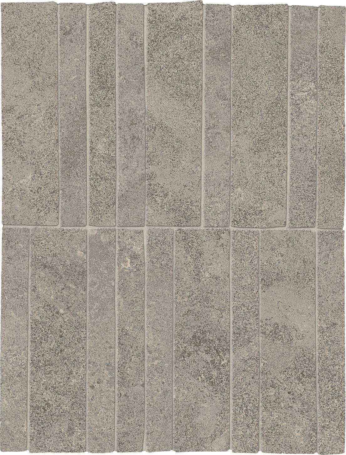 Mosaïque effet Pierre Calcaire Gris Cendré Stick 30x19,5x0,9 cm Mat Rocalta - Sol et mur intérieur