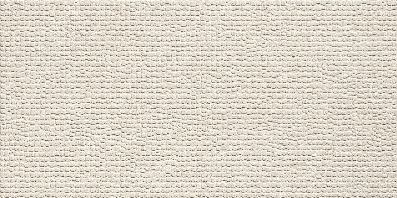 Carrelage effet Pierre 3D Beige Ivoire Quadra 80x40x0,85 cm Mat Volenza - Mur intérieur