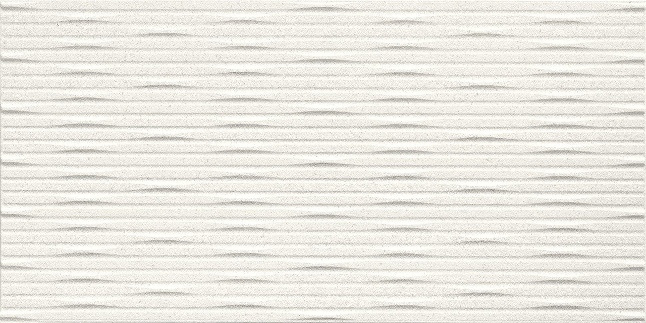 Carrelage effet Pierre 3D Blanc Intaglio 80x40x1 cm Mat Volenza - Mur intérieur