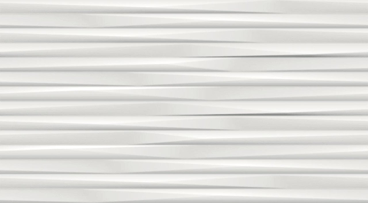 Carrelage 3D Blanc Fine Art 56x30,5x0,95 cm Mat Cavaro - Mur intérieur