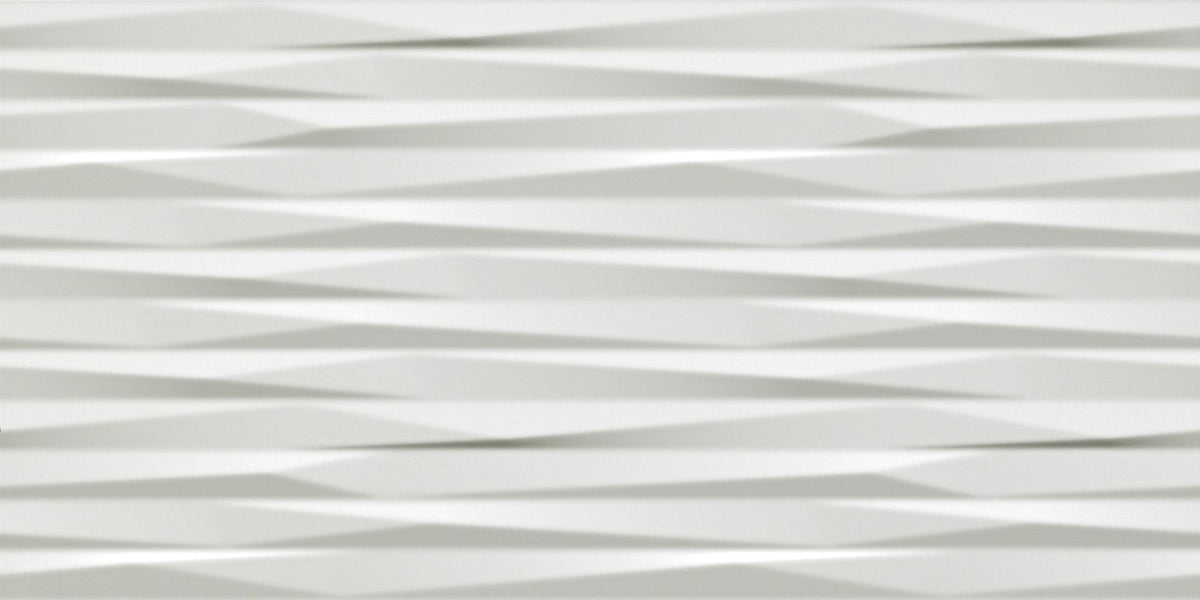 Carrelage 3D Blanc Art 80x40x1 cm Mat Cavaro - Mur intérieur