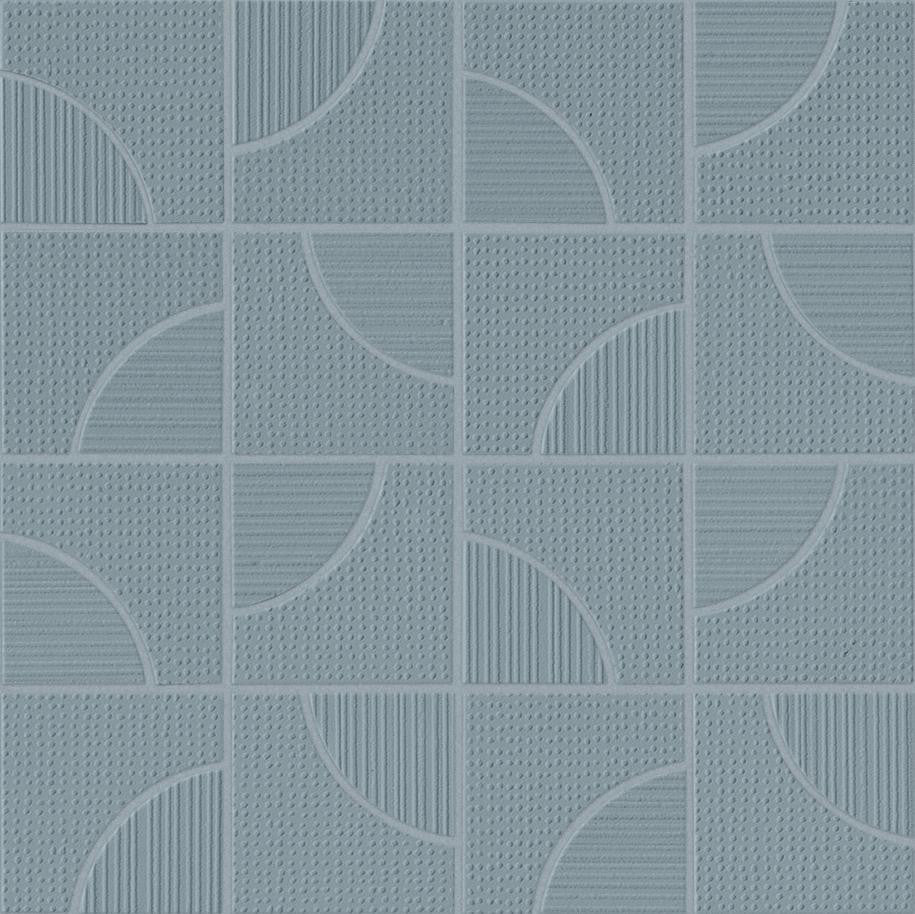 Mosaïque 3D Bleu Curve 32x32x0,85 cm Mat Oresta - Mur intérieur