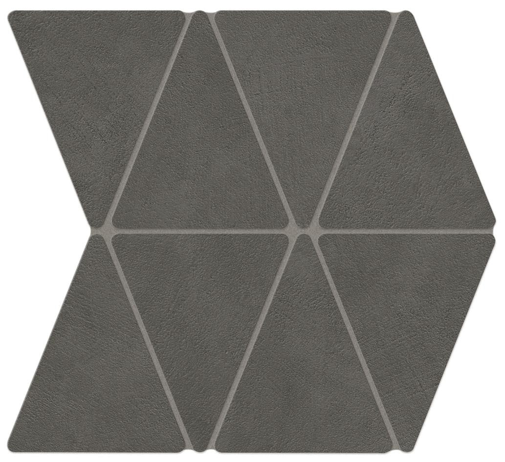 Mosaïque effet Béton Gris Fumé Triangle 36,7x33,8x0,9 cm Mat Benzaro - Mur intérieur