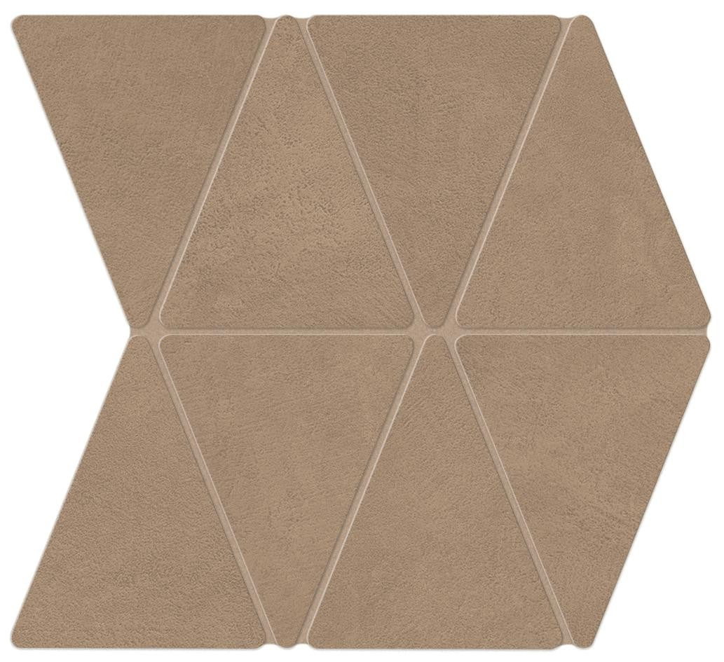 Mosaïque effet Béton Beige Argile Triangle 36,7x33,8x0,9 cm Mat Benzaro - Mur intérieur