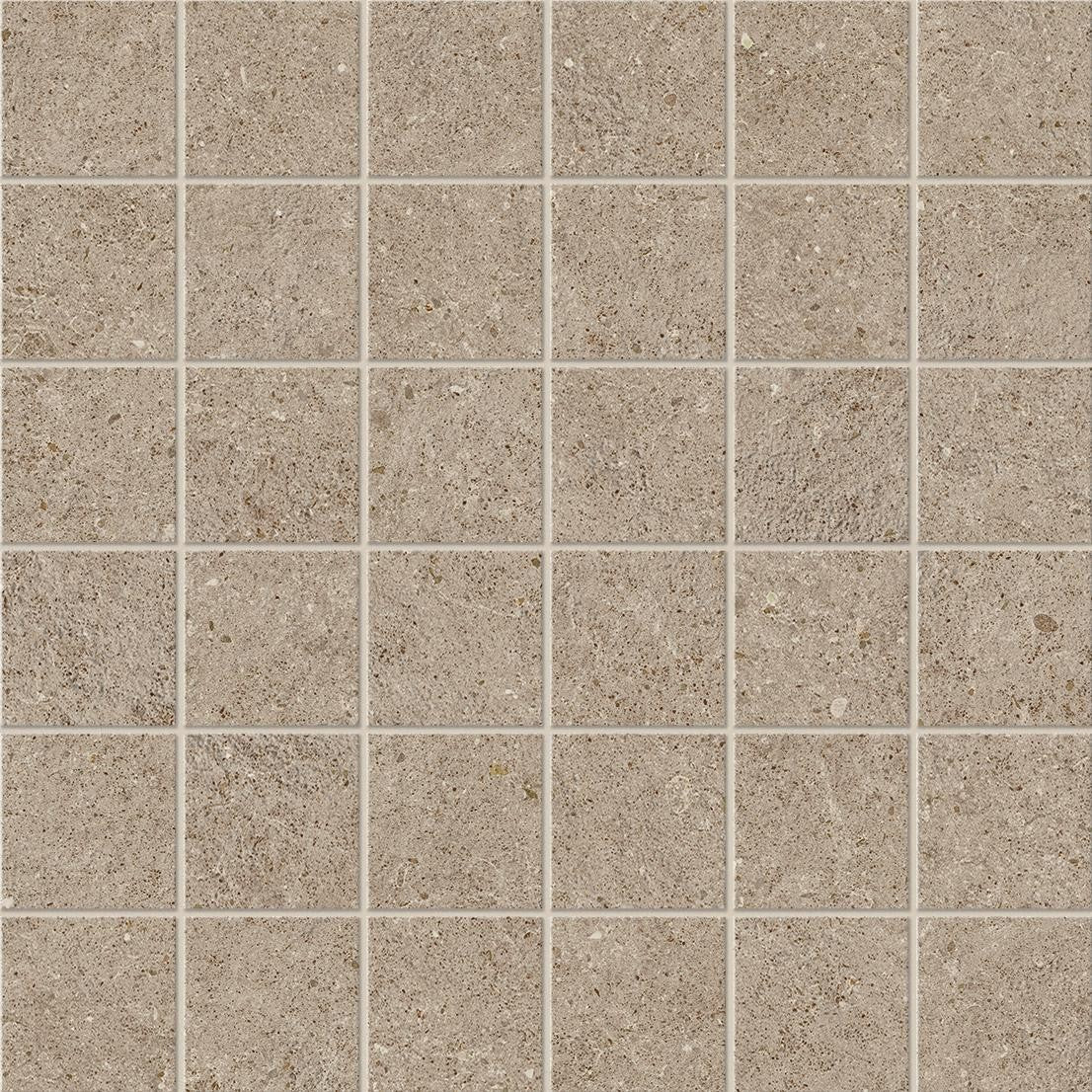 Mosaïque effet Pierre Calcaire Grège 4,8x4,8 cm Quadra 30x30x0,9 cm Mat Domella - Sol et mur intérieur