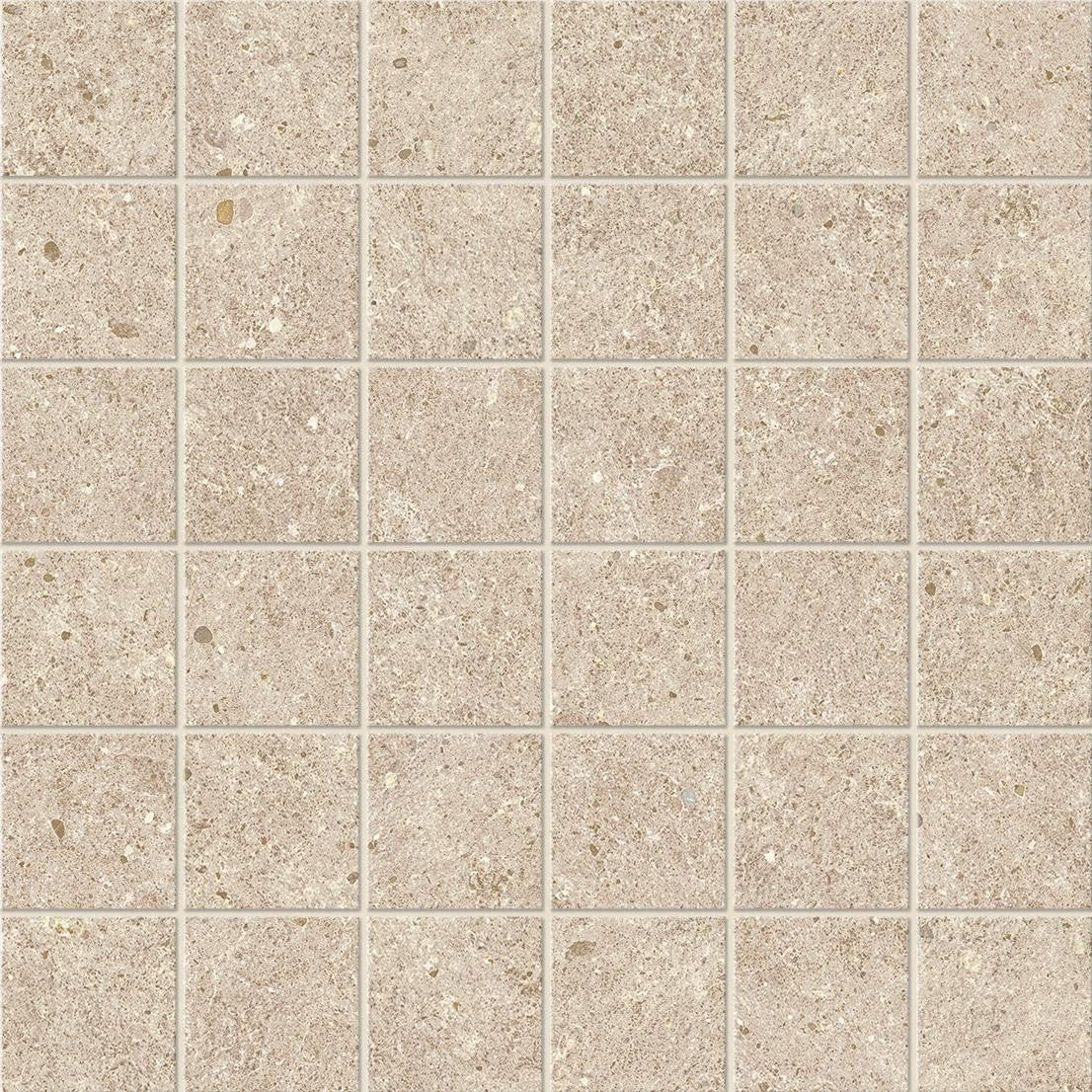 Mosaïque effet Pierre Calcaire Beige Sable 4,8x4,8 cm Quadra 30x30x0,9 cm Mat Domella - Sol et mur intérieur