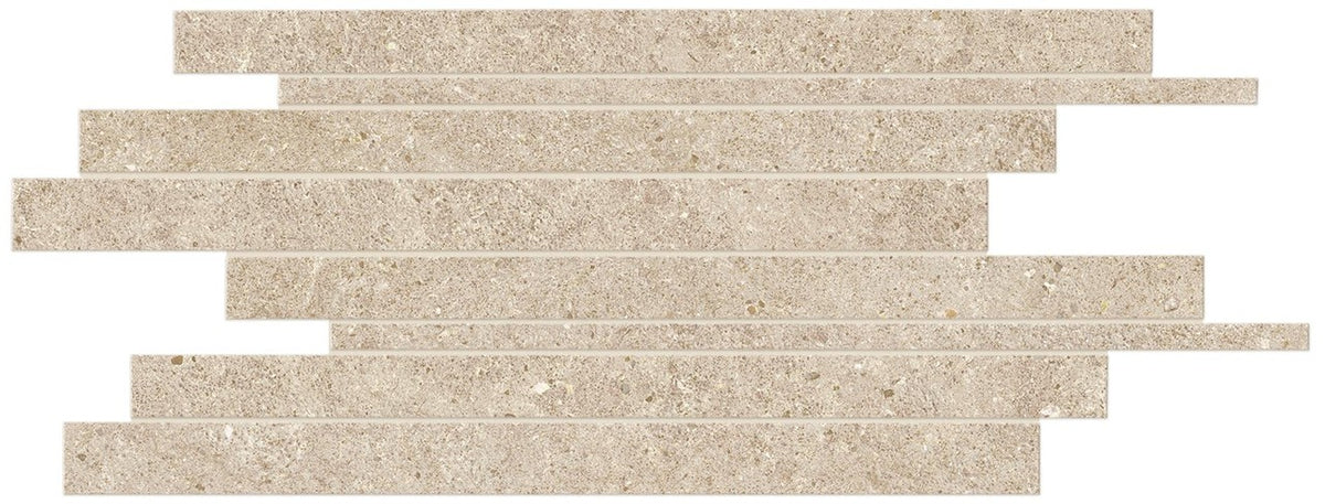 Parement carrelage effet Pierre Calcaire Beige Sable 60x30x0,9 cm Domella
