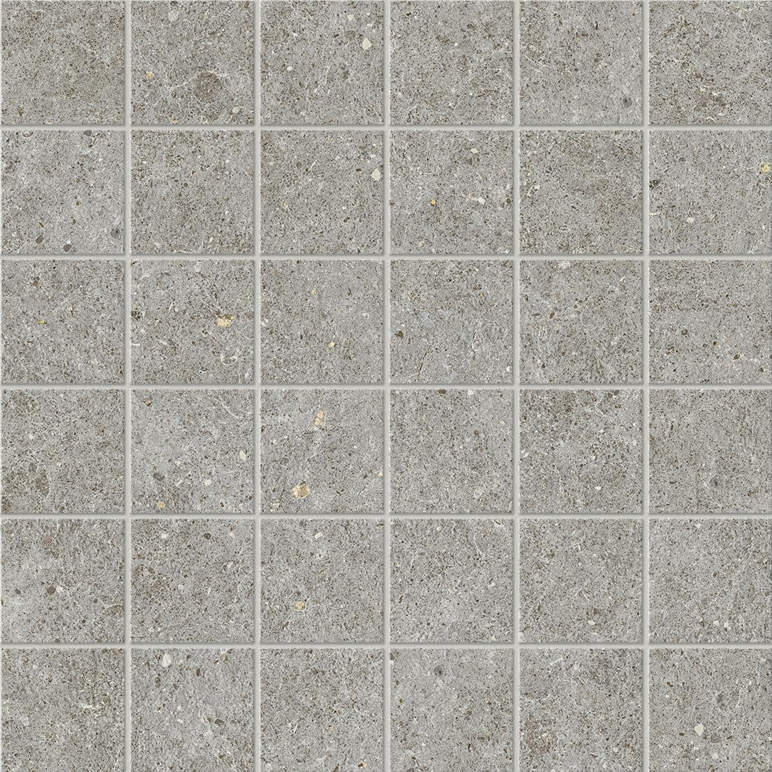 Mosaïque effet Pierre Calcaire Gris Cendré 4,8x4,8 cm Quadra 30x30x0,9 cm Mat Domella - Sol et mur intérieur