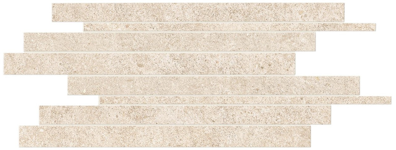 Parement carrelage effet Pierre Calcaire Beige Ivoire 60x30x0,9 cm Domella