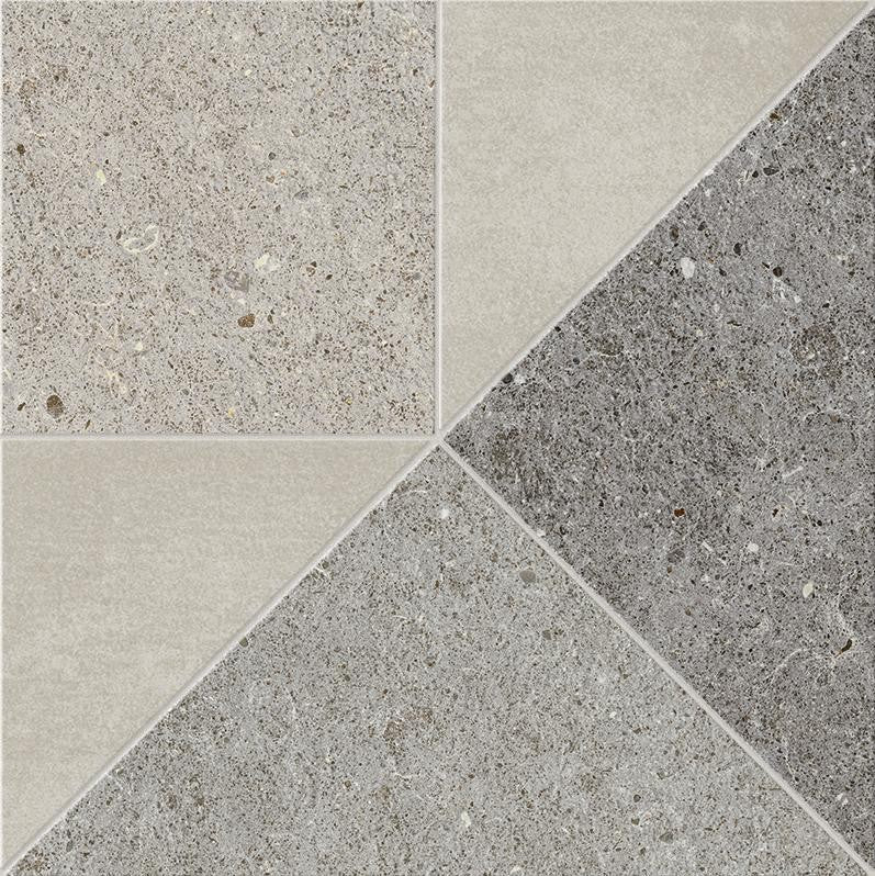 Carrelage effet Pierre Mix Gris Fusion 30x30x0,9 cm Mat Domella - Sol et mur intérieur