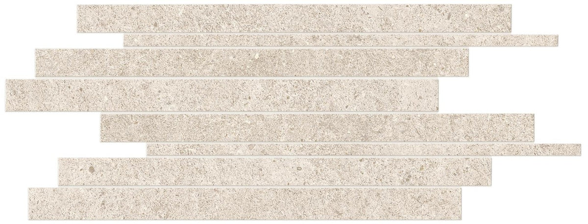 Parement carrelage effet Pierre Calcaire Blanc Craie 60x30x0,9 cm Domella
