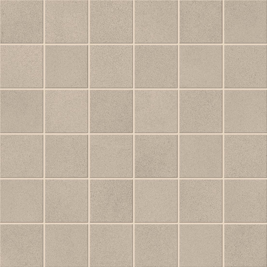 Mosaïque effet Béton Grège 4,8x4,8 cm Quadra 30x30x0,9 cm Mat Montera - Sol et mur intérieur