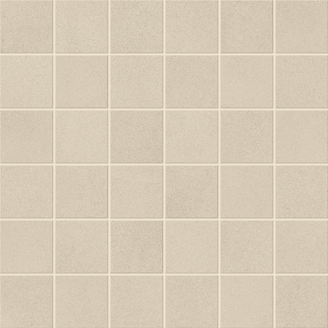 Mosaïque effet Béton Beige Crème 4,8x4,8 cm Quadra 30x30x0,9 cm Mat Montera - Sol et mur intérieur