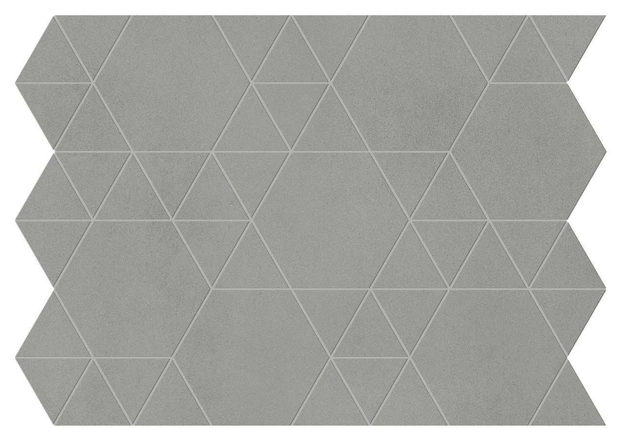 Mosaïque effet Béton Gris Cendré Hexatri 50,5x37,4x0,9 cm Mat Montera - Mur intérieur