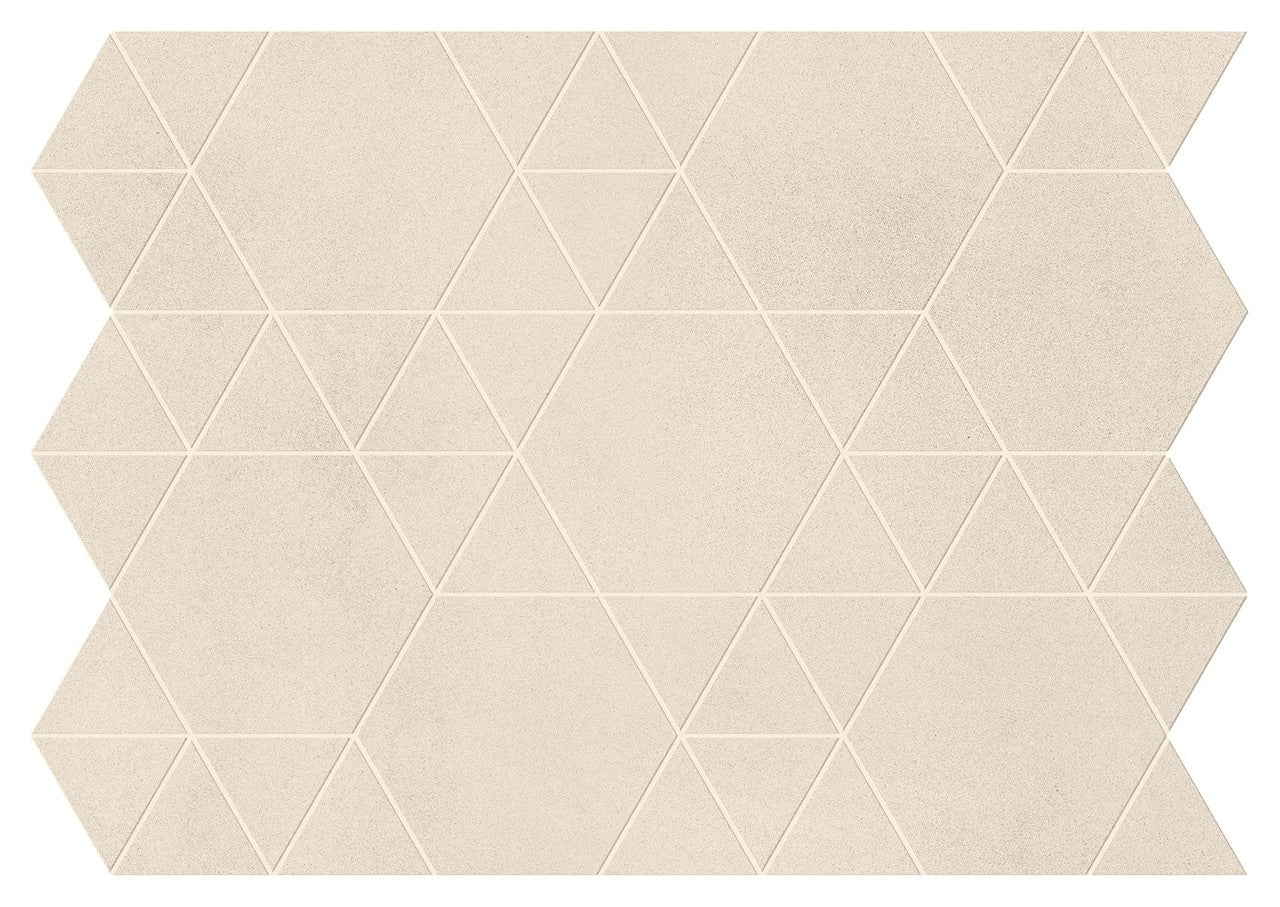 Mosaïque effet Béton Beige Ivoire Hexatri 50,5x37,4x0,9 cm Mat Montera - Mur intérieur