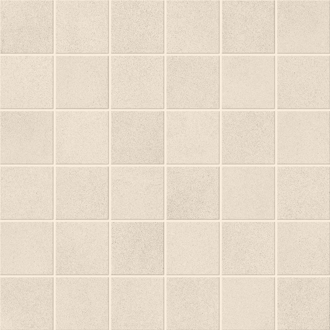 Mosaïque effet Béton Beige Ivoire 4,8x4,8 cm Quadra 30x30x0,9 cm Mat Montera - Sol et mur intérieur