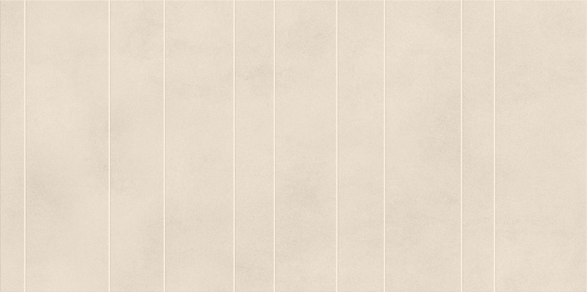 Carrelage effet Béton Beige Ivoire Ridge 120x60x0,9 cm Mat Montera - Mur intérieur