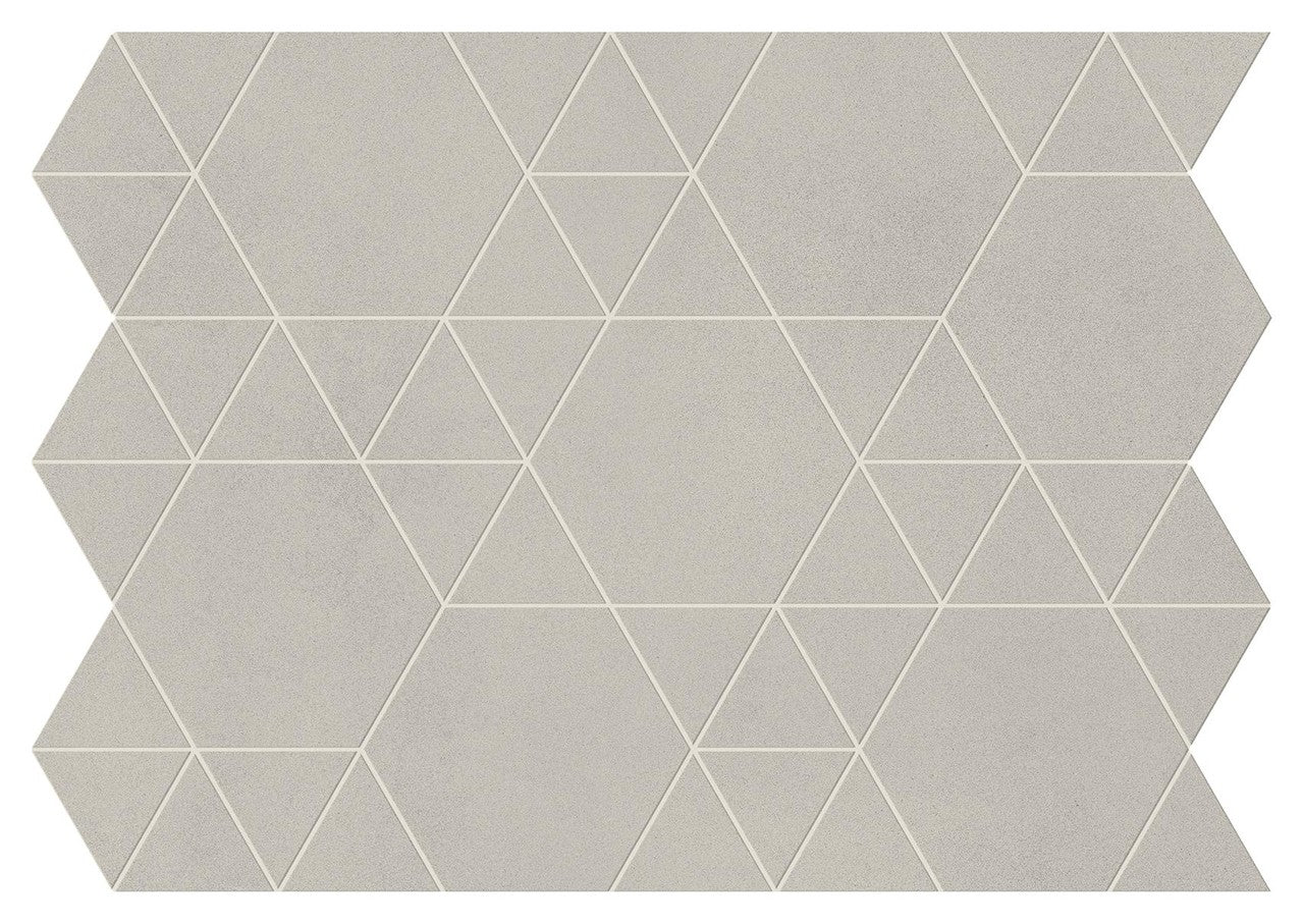 Mosaïque effet Béton Gris Brume Hexatri 50,5x37,4x0,9 cm Mat Montera - Mur intérieur