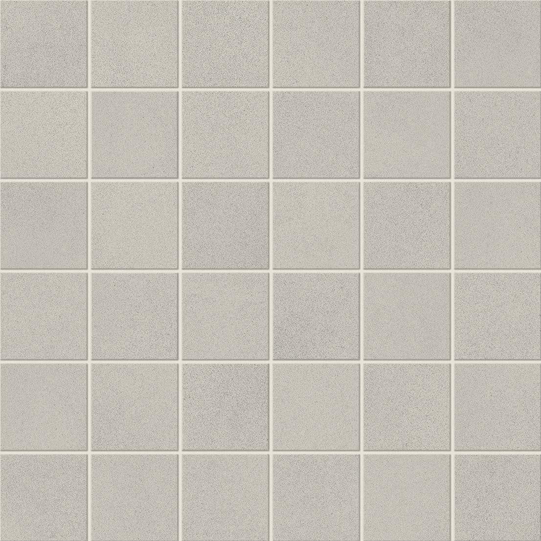 Mosaïque effet Béton Gris Brume 4,8x4,8 cm Quadra 30x30x0,9 cm Mat Montera - Sol et mur intérieur