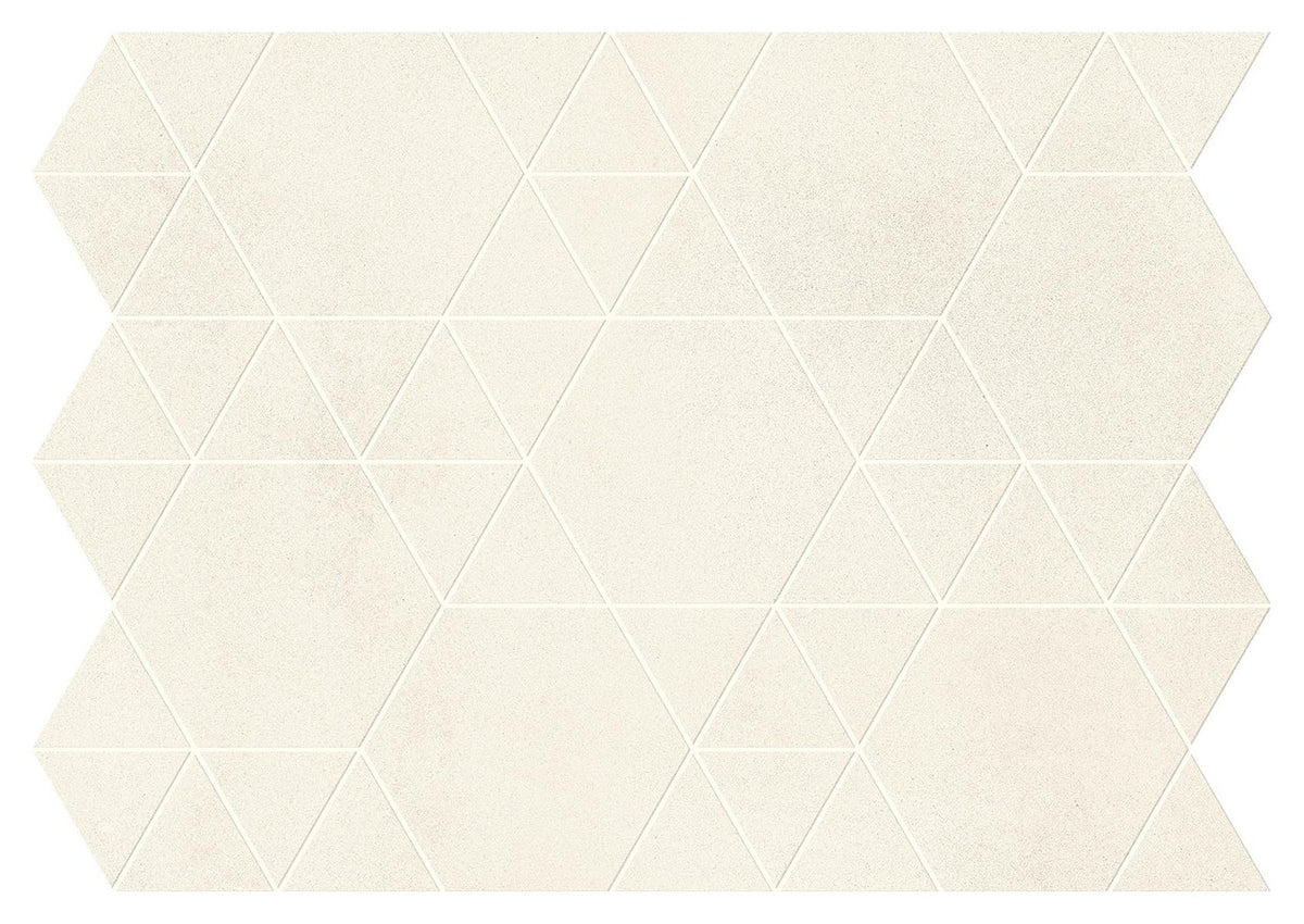 Mosaïque effet Béton Blanc Lin Hexatri 50,5x37,4x0,9 cm Mat Montera - Mur intérieur