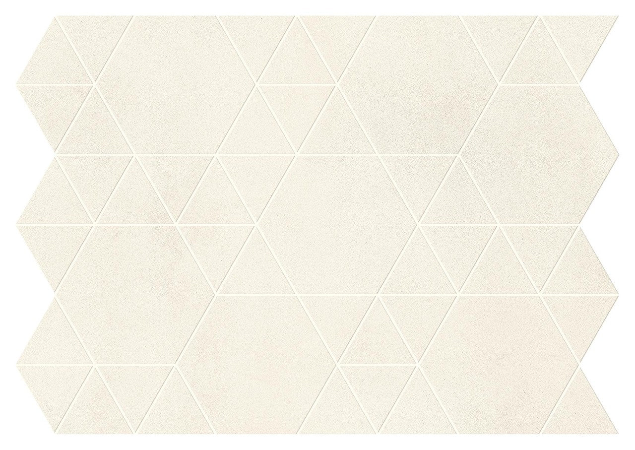 Mosaïque effet Béton Blanc Lin Hexatri 50,5x37,4x0,9 cm Mat Montera - Mur intérieur