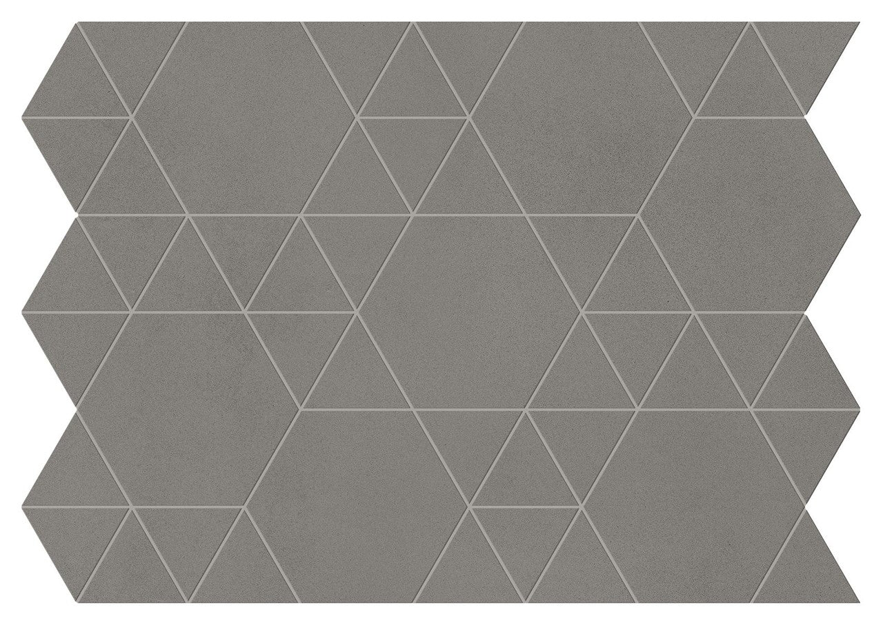 Mosaïque effet Béton Gris Ombre Hexatri 50,5x37,4x0,9 cm Mat Montera - Mur intérieur