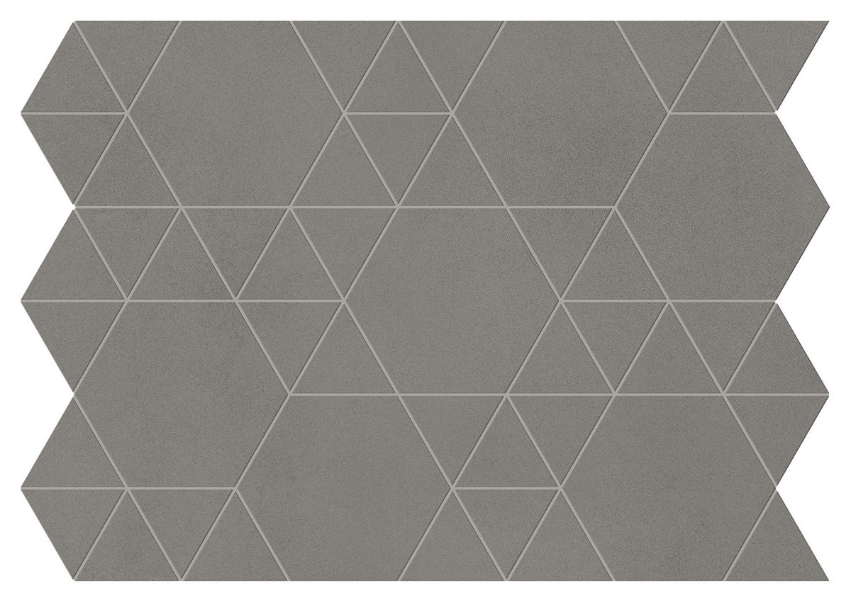 Mosaïque effet Béton Gris Ombre Hexatri 50,5x37,4x0,9 cm Mat Montera - Mur intérieur