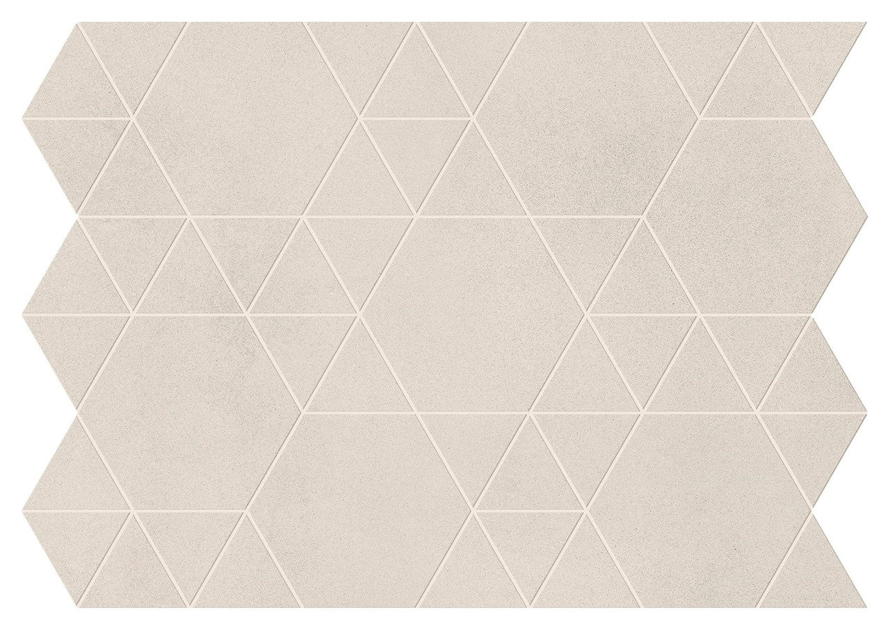 Mosaïque effet Béton Gris Luce Hexatri 50,5x37,4x0,9 cm Mat Montera - Mur intérieur