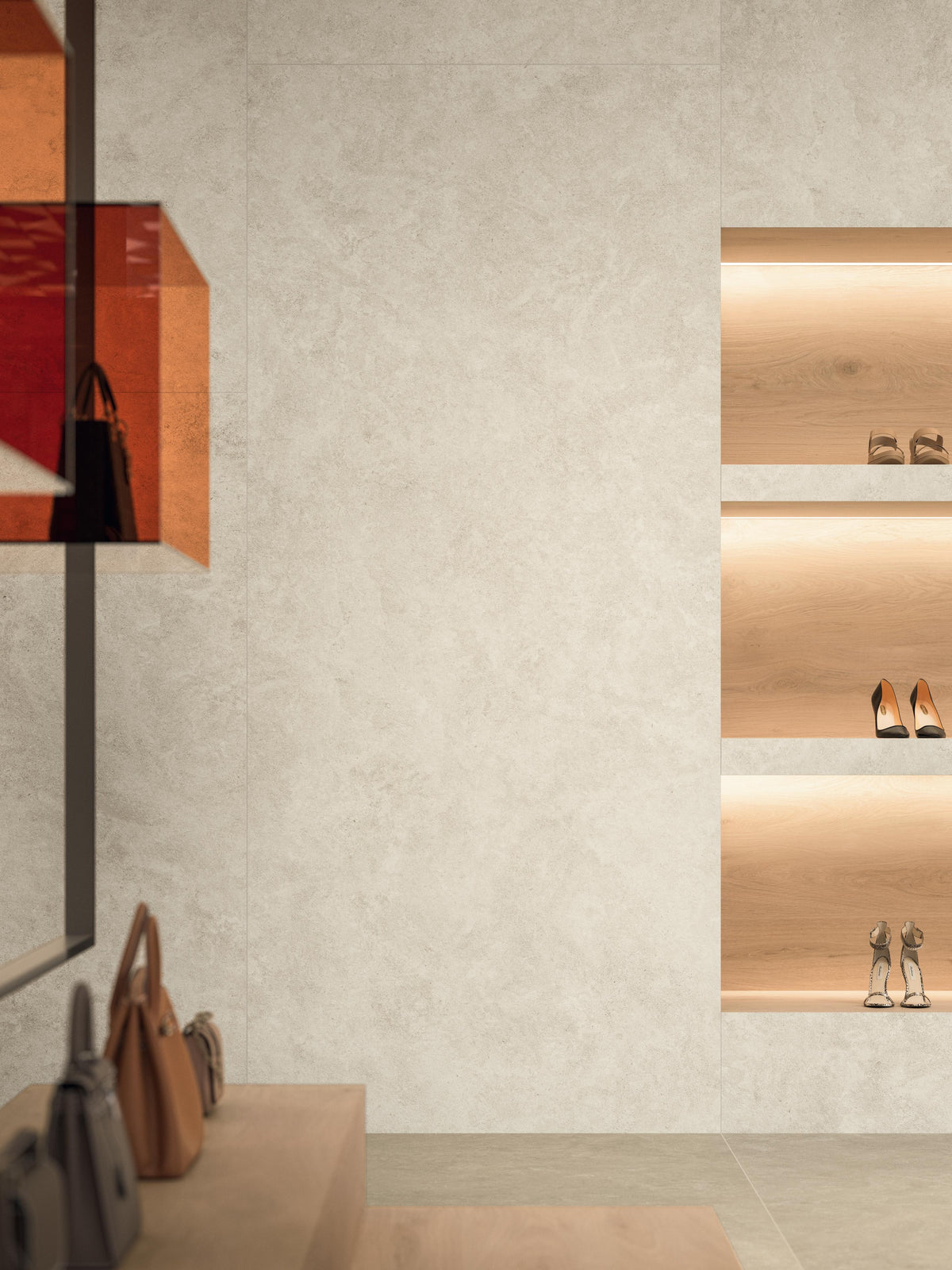 Carrelage effet Parquet Bois Chêne Rovere 278x120x0,6 cm Mat Cedrano - Mur intérieur