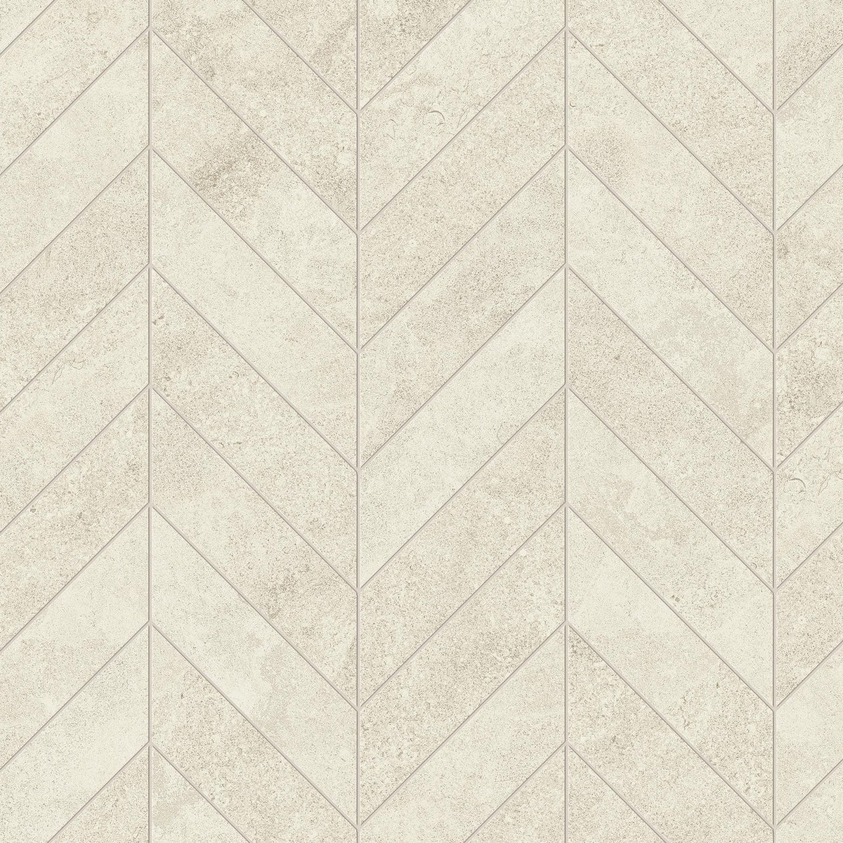 Mosaïque effet Pierre Calcaire Ivoire Chevron Pointe de Hongrie 35,6x30,5x0,9 cm Mat Rocalta - Sol et mur intérieur