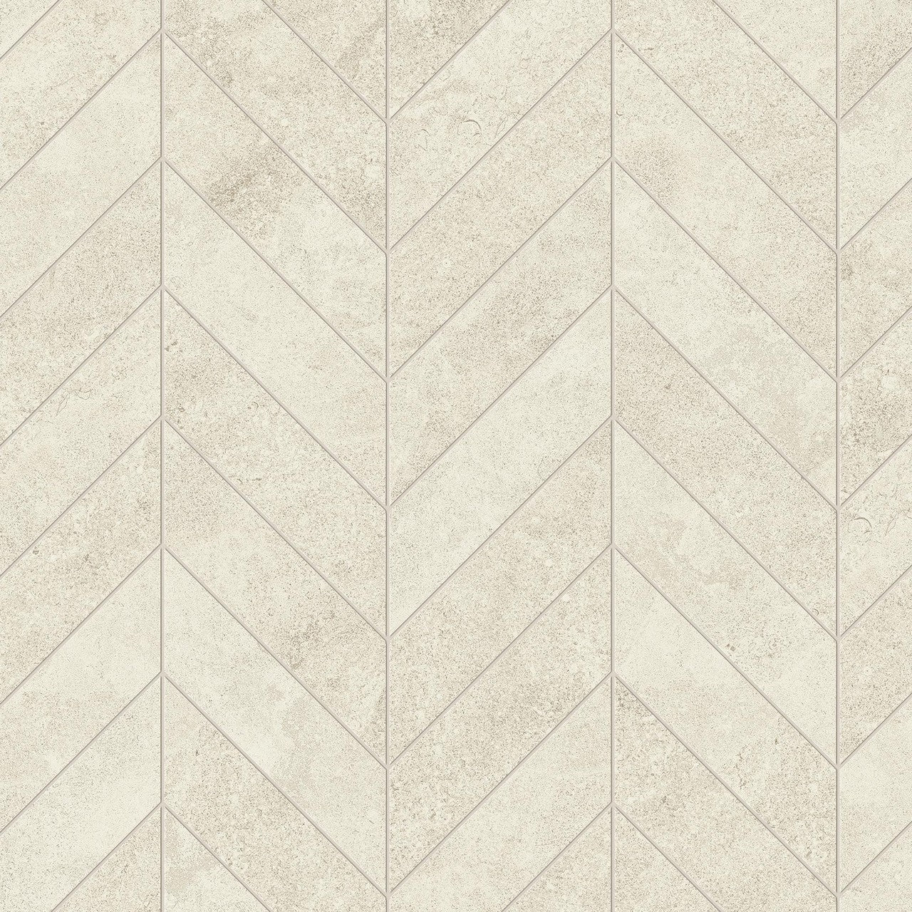 Mosaïque effet Pierre Calcaire Ivoire Chevron Pointe de Hongrie 35,6x30,5x0,9 cm Mat Rocalta - Sol et mur intérieur