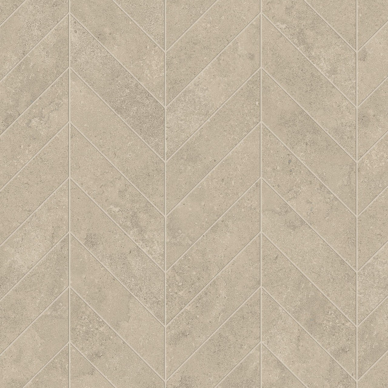 Mosaïque effet Pierre Calcaire Gris Galet Chevron Pointe de Hongrie 35,6x30,5x0,9 cm Mat Rocalta - Sol et mur intérieur