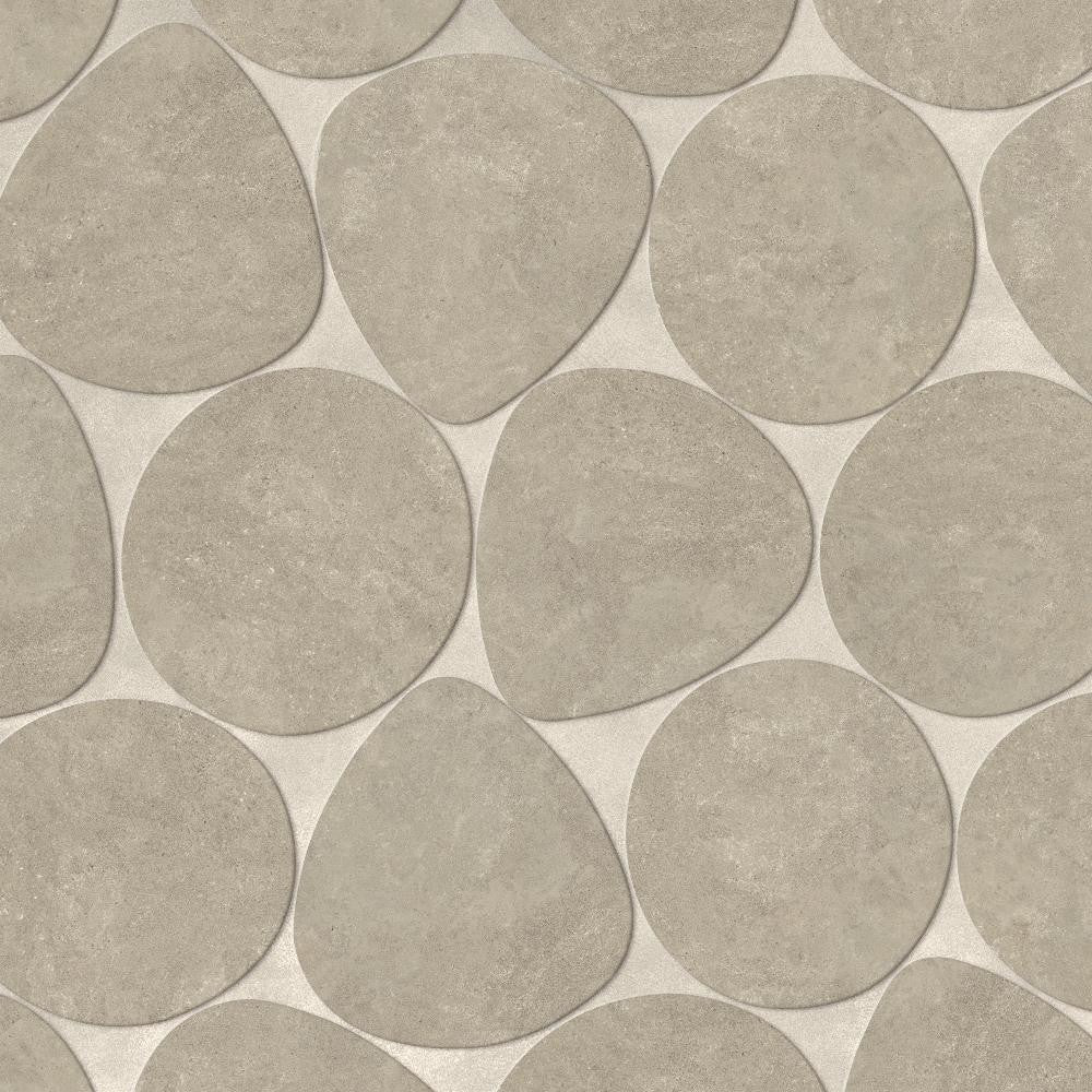 Carrelage effet Pierre Calcaire Gris Ombre Galets XL 59,5x59,5x0,9 cm Rocalta - Sol extérieur
